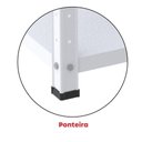 Ver imagem 2 de Estante de Estrutura Metálica com 6 Prateleiras 175cm(a)92acm(l)40cm(p) com Reforço Branco