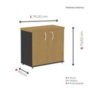 Ver imagem 4 de Armário para Escritório Baixo 2 Portas com Chave