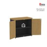 Armário para Escritório Baixo 2 Portas com Chave - 8