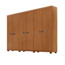 Ver imagem 2 de Guarda-Roupa Casal 100% MDF 6 Portas e 6 Gavetas com Pés França Marrom/Marromle
