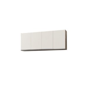 Armário de Cozinha Aéreo Nathan 160cm Chocolate/off Wite