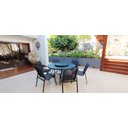 Ver imagem 3 de Jogo de Mesa 1,40m + 6 Cadeiras Alumínio e Tela para Área Externa Piscina e Jardim - Preto