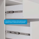 Ver imagem 7 de Guarda-Roupa 183cm 2 Portas de Correr com Pés 100% MDF Bonito Espresso Móveis Branco