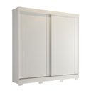 Ver imagem 3 de Guarda-Roupa 183cm 2 Portas de Correr com Pés 100% MDF Bonito Espresso Móveis Branco