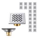 Ver imagem 1 de Ralo Inox 10x10 Lavabo Kit 20 Uni Banheiro Box Anti Odor Casa Varanda Anti Inseto Higienico Resisten