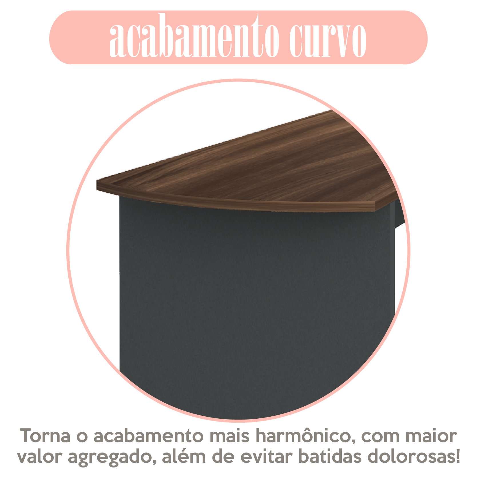 Mesa para Escritório em L 2 Prateleiras Luma  - 7