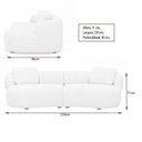 Ver imagem 2 de Sofá Lunna 3 Lugares 230cm Off White Bouclé Estrutura Madeira D26 Sallar Home