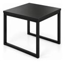 Ver imagem 6 de Mesa de Jantar Reforçada Industrial 70x70cm Tampo Preto Pés Preto