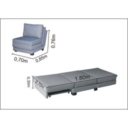 Poltrona Cama Mova_Mm Que Se Transforma em Sofá Cama Solteiro Reclinável Resistente e Confortável Em - 7