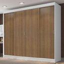 Ver imagem 1 de Guarda-roupa Casal Madesa Austin 4 Portas de Correr 3 Gavetas