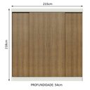 Ver imagem 4 de Guarda-roupa Casal Madesa Austin 4 Portas de Correr 3 Gavetas