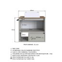 Ver imagem 6 de Gabinete Banheiro com Cuba 1 Porta 1 Gaveta Toalheiro 60cm Suspenso Multimóveis Crpro-BAL016 Mel/