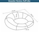 Ver imagem 5 de Puff Inflável Área Externa Outdoor Like Rivatti Capa Linho Cinza C/ Proteção Uv Capa Interna Pvc