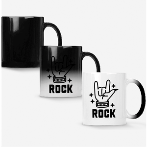 Caneca Mágica Fosca 325ml Y1 Mao Rock And Roll