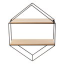 Ver imagem 1 de Prateleira Dupla Le Hexagonal 35,5x10x45,5cm Metal/mdf