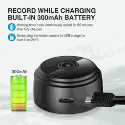 Mini Câmera Espiã A9 Wi-fi Segurança Discreta Eficiente 24h - 7