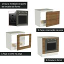 Ver mais imagens de Balcão para Forno de Embutir 80 X 60 Cm com Tampo Branco/rustic Glamy, Stella Madesa Branco/rustic