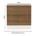 Ver imagem 2 de Balcão para Forno de Embutir 80 X 60 Cm com Tampo Branco/rustic Glamy, Stella Madesa Branco/rustic