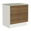 Ver imagem 7 de Balcão para Forno de Embutir 80 X 60 Cm com Tampo Branco/rustic Glamy, Stella Madesa Branco/rustic