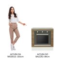 Ver imagem 6 de Balcão para Forno de Embutir 80 X 60 Cm com Tampo Branco/rustic Glamy, Stella Madesa Branco/rustic