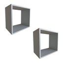 Ver imagem 3 de Conjunto com 2 Nichos Quarto Infantil Cinza/Cristal