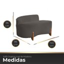 Ver imagem 6 de Sofá Curvo Pé de Madeira 2 Lugares Feijão Forma Orgânica Bouclé