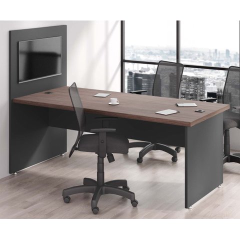 Mesa com Painel Bot Freijo Preto