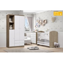 Dormitório Infantil Bala de Menta Rustico/branco - Henn - 1