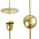 Ver imagem 2 de 02 Castiçais Natalinos Haste com Esfera Decorativa em Metal