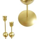 Ver imagem 3 de 02 Castiçais Natalinos Haste com Esfera Decorativa em Metal