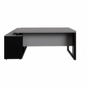 Ver imagem 5 de Mesa em L para Escritório Mesa Dinâmica Industrial 1,50m 3 Gavetas MDP 150cm Cinza Sagrado com