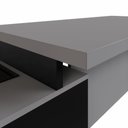Ver imagem 3 de Mesa em L para Escritório Mesa Dinâmica Industrial 1,50m 3 Gavetas MDP 150cm Cinza Sagrado com