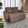 Sofá Marrom Escuro 2m Retrátil e Reclinável - 1