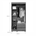 Ver imagem 3 de Guarda Roupa Copacabana New 3 Portas 2 Gavetas Benetil:imbuia