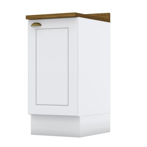 Balcão para Cozinha 01 Porta Americana Branco Nature  Henn