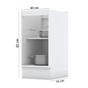 Ver imagem 2 de Balcão para Cozinha 01 Porta Americana Branco Nature  Henn