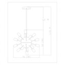 Ver imagem 3 de Lustre Pendente Bivolt 16 Lâmpadas Sputnik WOODS!