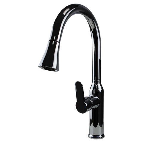 Misturador Monocomando Cozinha Bica Móvel com Ducha Michelangelo Chrome - 00049