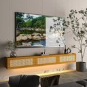 Ver imagem 1 de Rack Suspenso Aparador Nicho Sala Native 217 Naturale - Gelius