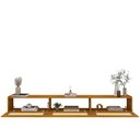 Ver imagem 5 de Rack Suspenso Aparador Nicho Sala Native 217 Naturale - Gelius