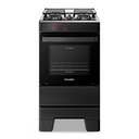 Ver imagem 1 de Fogão a Gás Esmaltec Mesa Inox Tampa de Vidro Forno 50l Ideal Top Preto 4 Bocas Bivolt