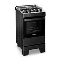 Ver imagem 2 de Fogão a Gás Esmaltec Mesa Inox Tampa de Vidro Forno 50l Ideal Top Preto 4 Bocas Bivolt