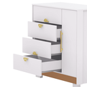 Ver imagem 4 de Cômoda Sapateira 1 Porta 4 Gavetas Ilha Bela Branco/camarim Flex - Mabe Magazine