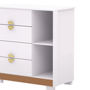 Ver imagem 3 de Cômoda Sapateira 1 Porta 4 Gavetas Ilha Bela Branco/camarim Flex - Mabe Magazine