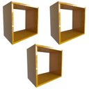 Ver imagem 3 de Conjunto 3 Nichos para Quarto Infantil Amarelo