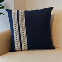 Ver imagem 1 de Capa de Almofada Atelier Renda Azul Marinho 45x45