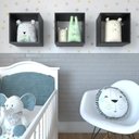 Ver imagem 7 de Conjunto 3 Nichos para Quarto Infantil Preto