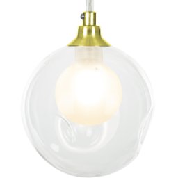 Pendente Duplo Harmony Bolinha Dourado + Lampada G9 6000k - 3