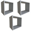 Ver imagem 3 de Conjunto 3 Nichos para Quarto Infantil Cinza/Cristal