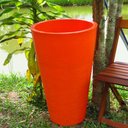 Ver imagem 7 de Kit 4 Vaso Planta 75x50 Redondo Cônico Polietileno BGPLASTICOS V375K4 LARANJA SUNSET 010
